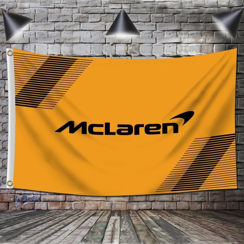 FOMSTOREG Formula One F1 McLaren Flag Banner 3x5 Feet - Premium Car Fan Merch with Brass Grommets - Ideal for Outdoor Sports Enthusiasts - Image 3